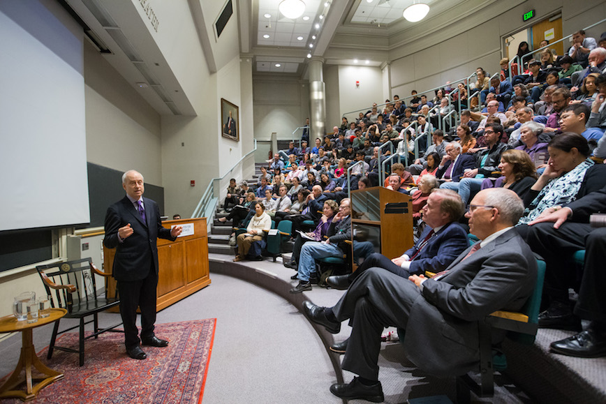 Speaker gives lecture at George W. Gay Lecture in Medical Ethics