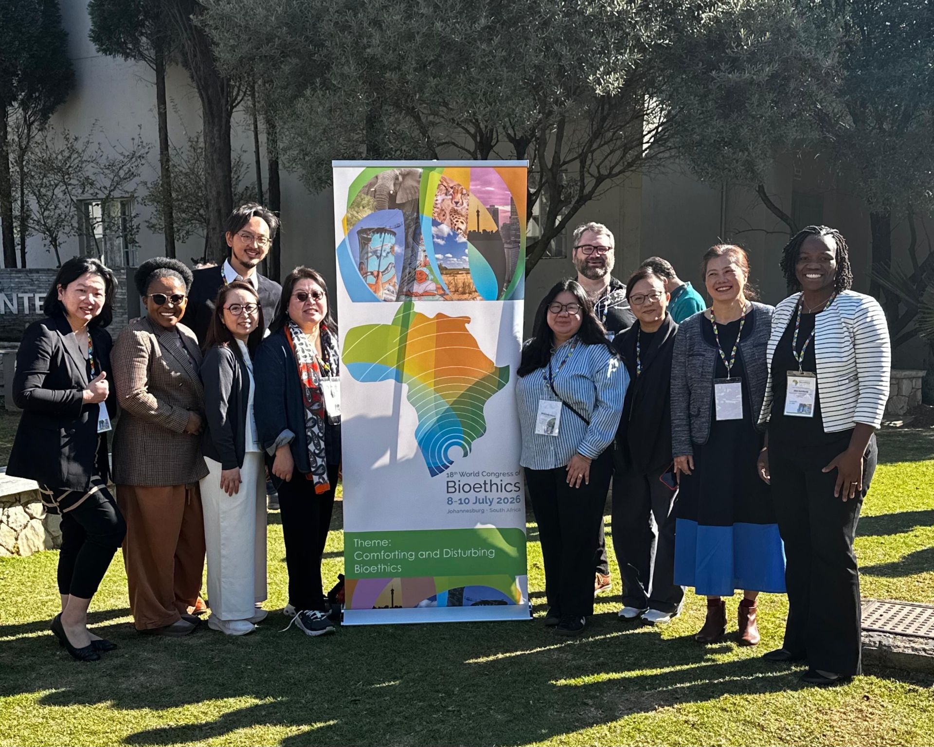 Center alumni outside in Johannesburg.