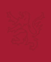 The Harvard lion emblem as a watermark on a crimson background
