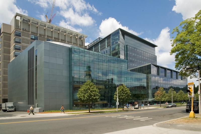 Exterior view of the New Research Building, Joseph B. Martin Conference Center.