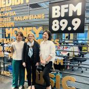 Rebecca Brendel with HS Tan and Shiao Eek Tee at BFM 89.9.