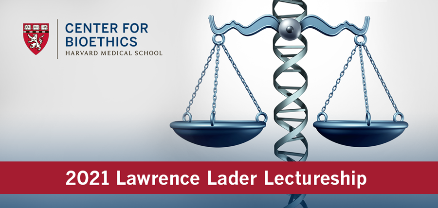 Harvard Medical School Logo, Justice Scales, 2021 Lawrence Lader Lectureship