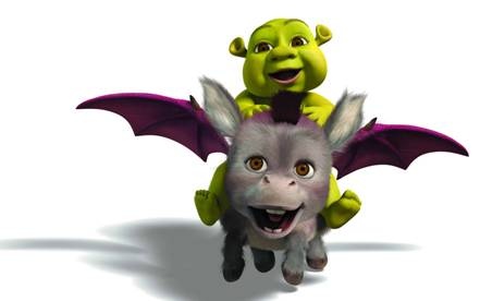 Shrek 2 flying donkey-dragon